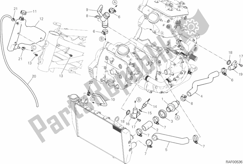 Alle onderdelen voor de Koelcircuit van de Ducati Multistrada 1200 Enduro Touring 2017